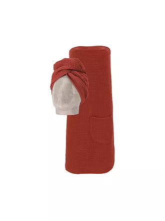 VOSSEN | Saunakilt 2 pièces. WELLNESS Tibet | dunkelrot